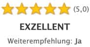 Immobilie verkaufen Düsseldorf Label 5 Sterne Bewertung Exzellent