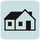 Immobilie kaufen Piktogramm für Immobilienkauf Wohnhaus